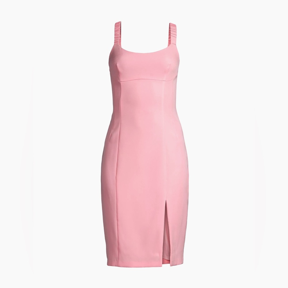 Laundry By Shelli Segal Pink Mini Sheath Dress with Front Slit